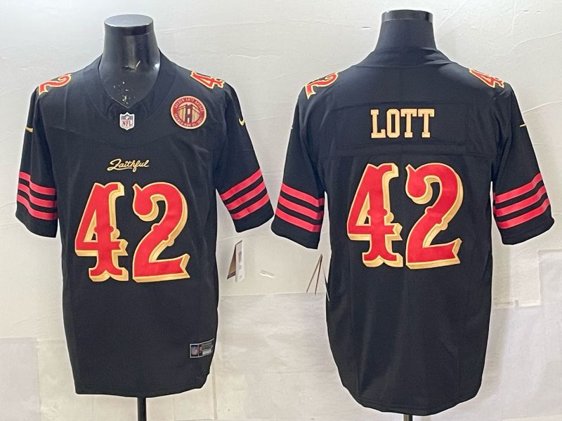 Men 2025 San Francisco 49ers #42 Lott black 5th generation Nike Limited NFL Jersey style 0018->san francisco 49ers->NFL Jersey